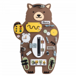 Manipulačná doska / Activity board Stand Medveď hnedá 80 cm x 52 cm